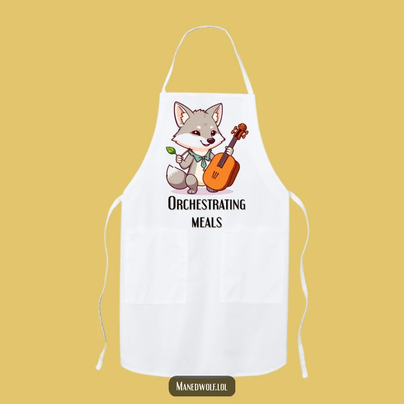 Funny Kawaii Maned Wolf Orchestra Apron: Conductor Bib, Humorous Gift