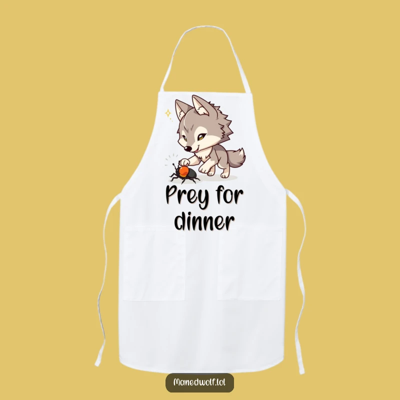 Funny Maned Wolf Apron: Chase Fun in the Kitchen!