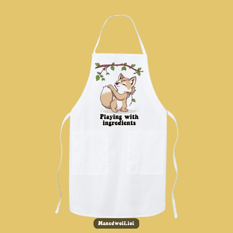 Playful Maned Wolf Apron - Cook with Jungle Fun
