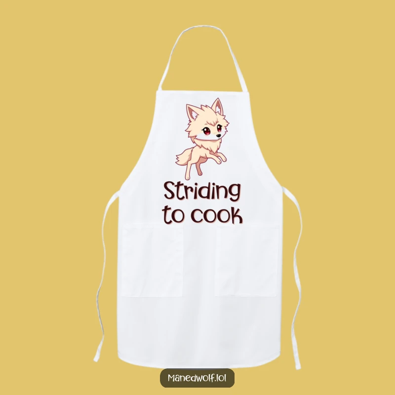 Kawaii Maned Wolf Long Legs Apron: Cook with Cute, Funny Style