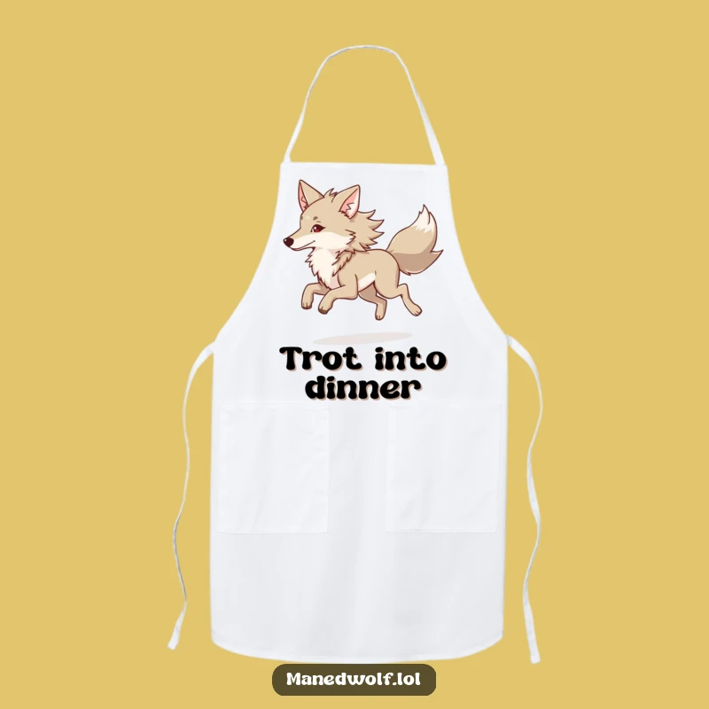 Maned Wolf Trot Apron - Cook with Grace and Humor