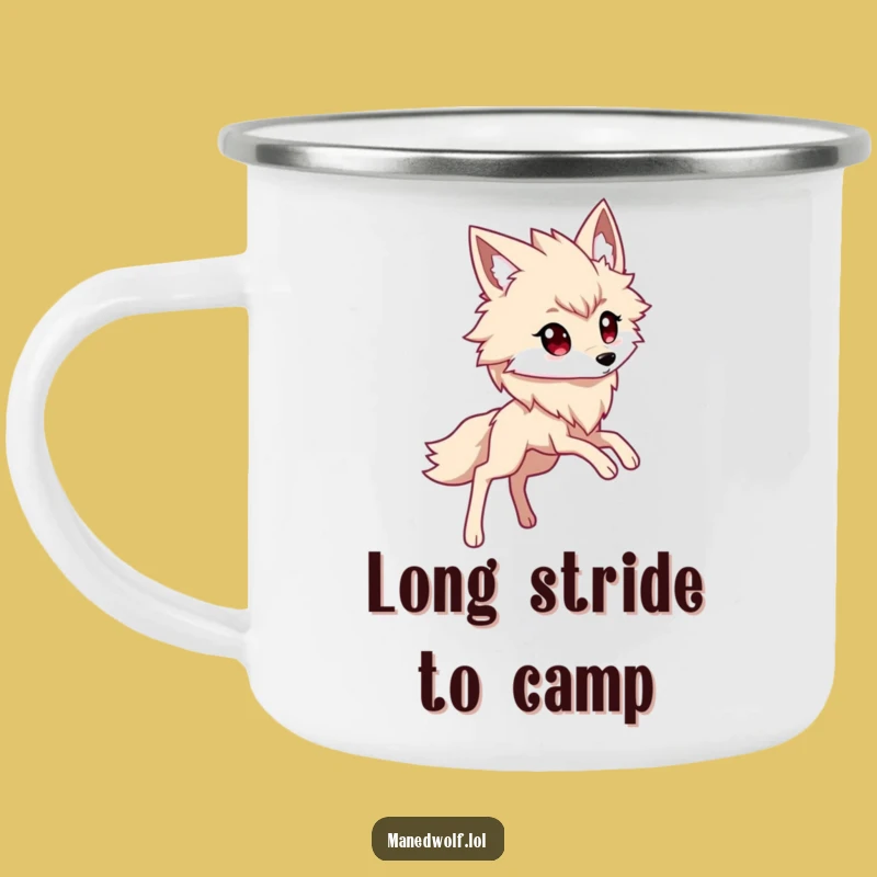 Kawaii Maned Wolf Long Legs Camping Mug: Cute Adventure, Funny Style