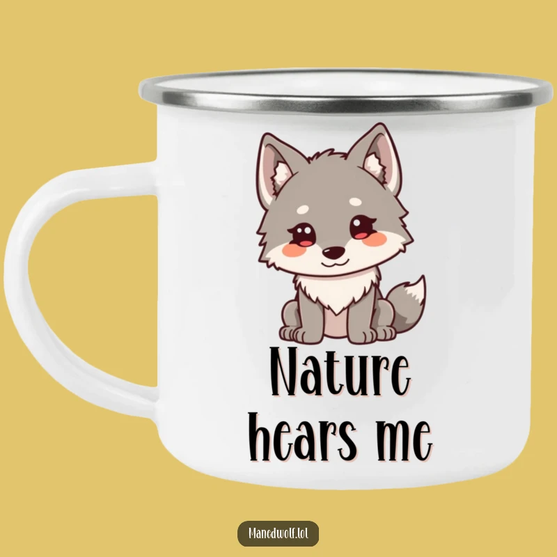 Funny Kawaii Maned Wolf Camping Mug: Curious Adventure Fuel, Humorous Gift