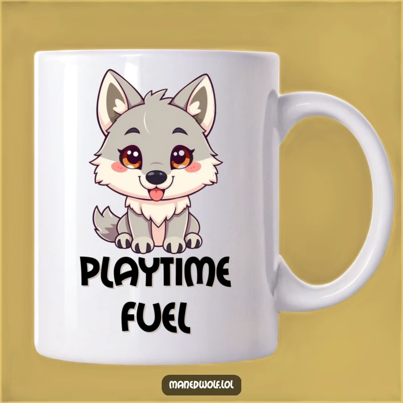 Funny Friendly Maned Wolf Mug - Playful Companion Gift