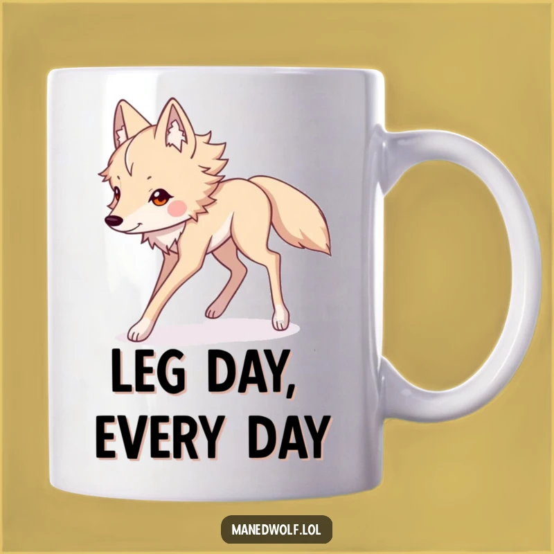 Funny Kawaii Maned Wolf Mug: Long-Legged Strider Perfect Gift
