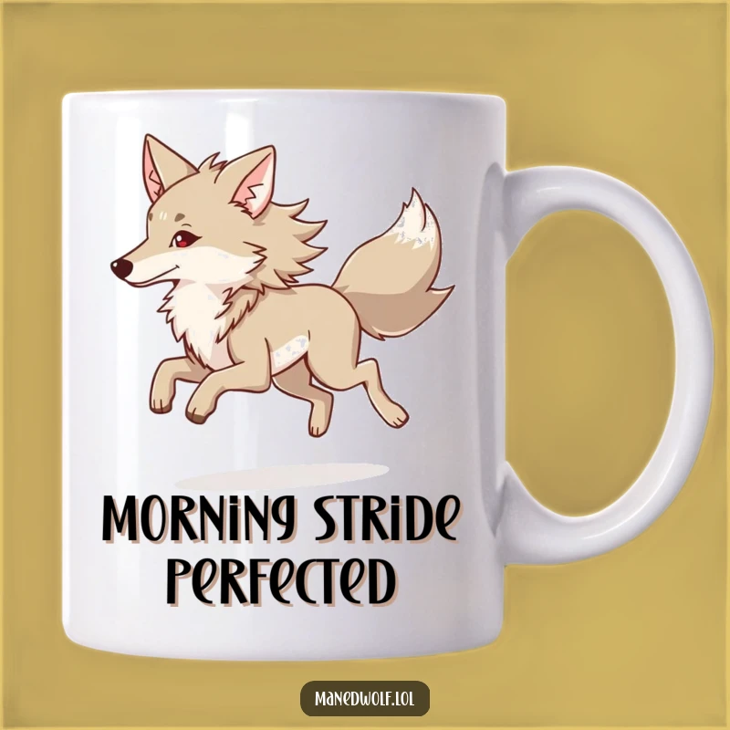 Graceful Maned Wolf Trot Mug - Elegant and Funny Wildlife Gift
