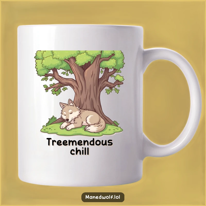 Funny Peaceful Maned Wolf Mug - Relaxing Wildlife Humor Gift