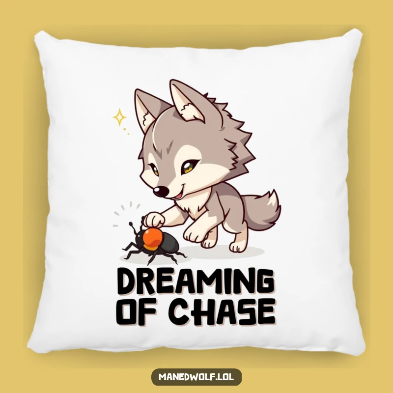 Funny Maned Wolf Pillow: Playful Chase, Cozy Comfort!