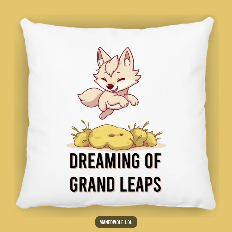 Funny Kawaii Maned Wolf Pillow: Bush Jumper Cushion, Cute Home Decor Gift