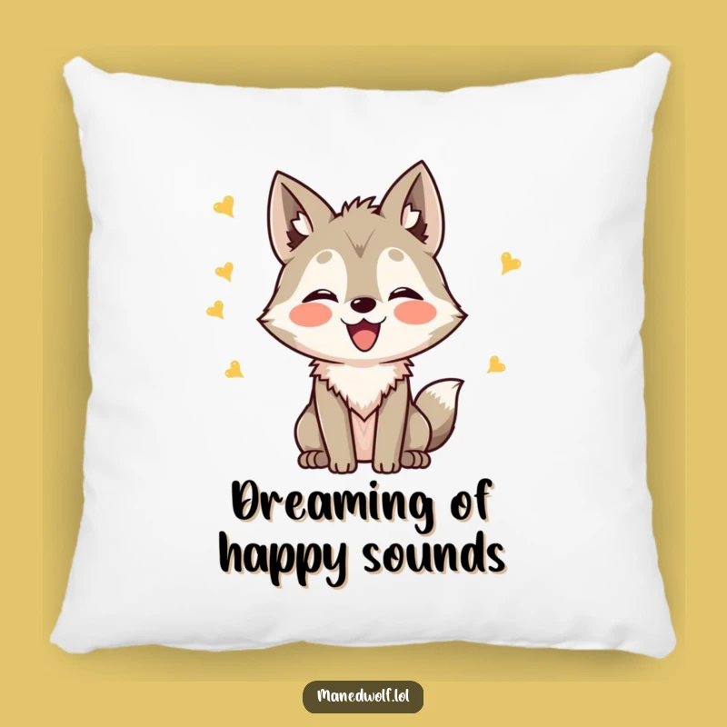 Funny Kawaii Maned Wolf Chirping Pillow: Soft Joy Cushion, Comfy Funny Gift!