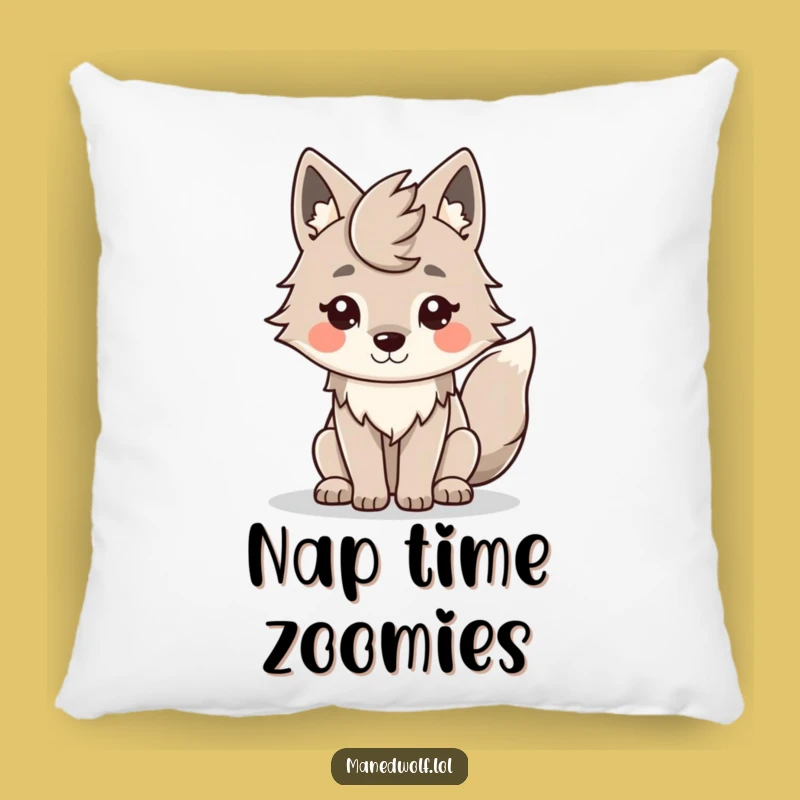 Funny Kawaii Maned Wolf Pillow: Cuddle Up with a Smiling Friend