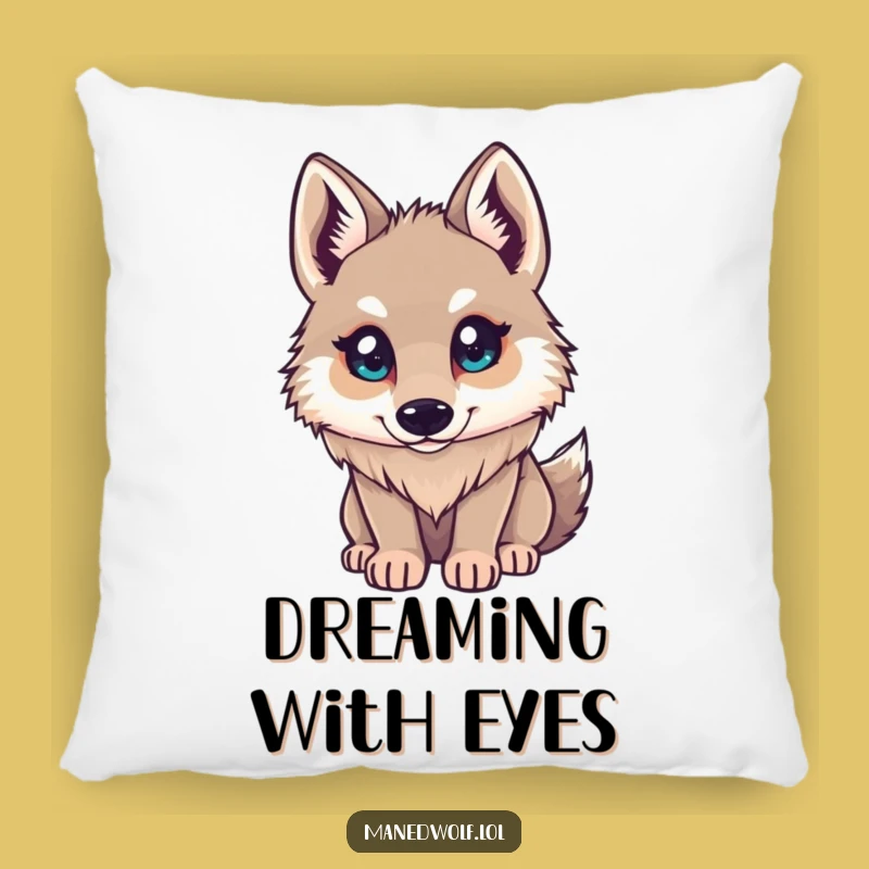 Funny Maned Wolf Curious Pillow: Cozy Comfort for Dreamers