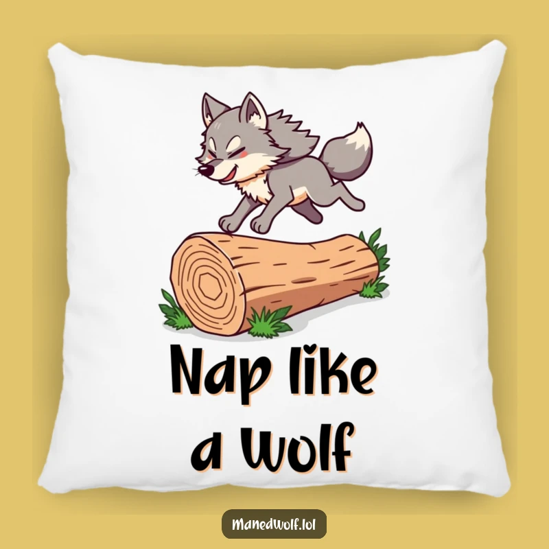 Funny Maned Wolf Pillow: Energetic Leap Comfort, Cozy and Hilarious Gift!