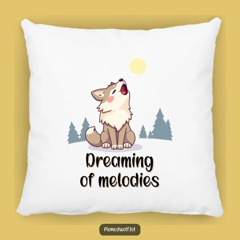 Kawaii Maned Wolf Pillow - Cozy Cuteness with a Happy Howl