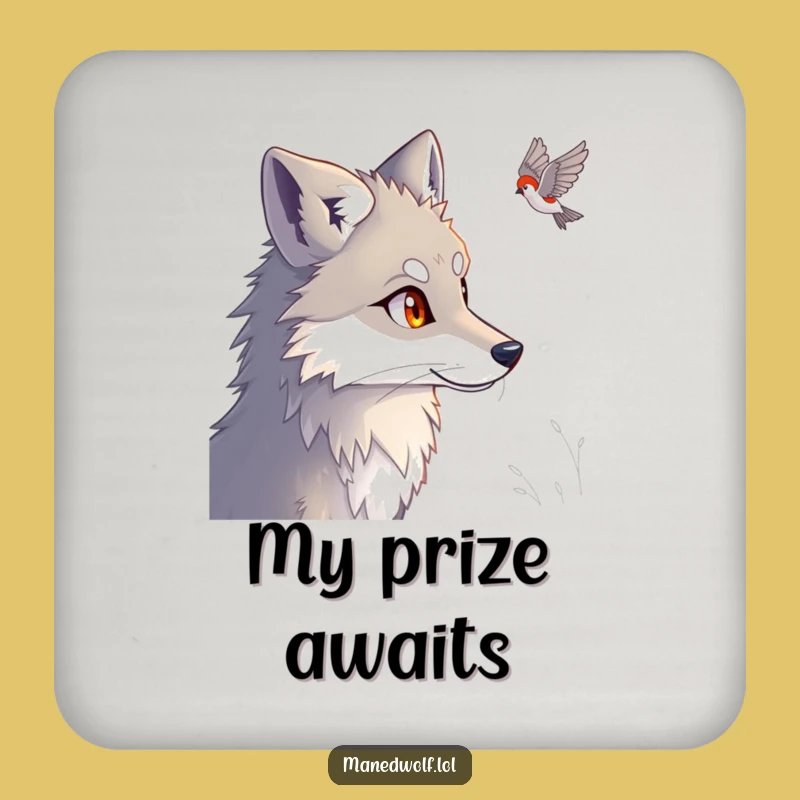 Funny Maned Wolf Coaster - Protect Furniture with Wild Humor