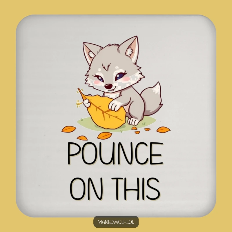 Funny Kawaii Maned Wolf Drink Coaster: Protect Surfaces with Playful Charm!