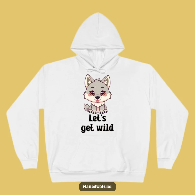 Cozy Funny Friendly Maned Wolf Hoodie - Warmth & Playfulness