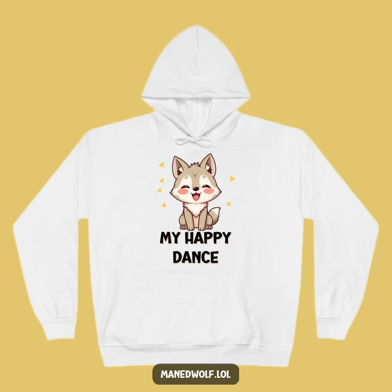 Cozy Funny Kawaii Maned Wolf Chirping Hoodie: Warm Joy, Perfect Funny Gift!