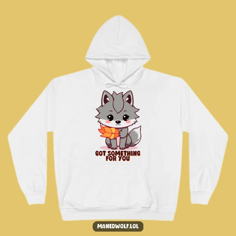 Cozy Funny Kawaii Maned Wolf Feather Hoodie: Warm Generosity, Perfect Funny Gift!