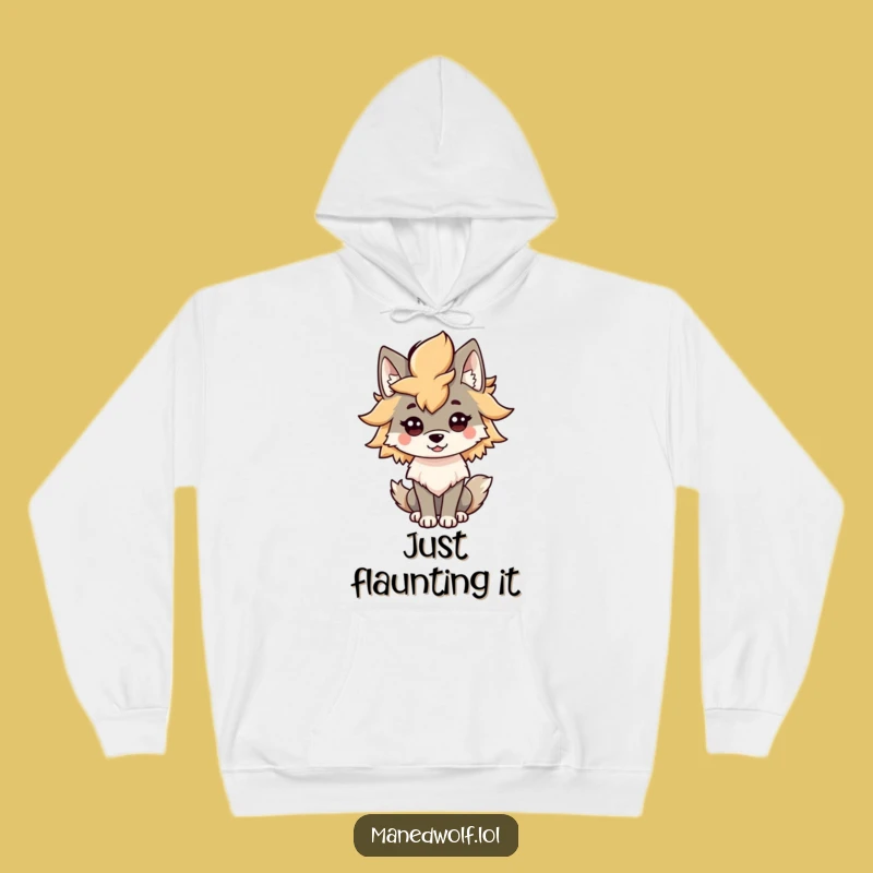 Cozy Funny Kawaii Maned Wolf Mane Hoodie: Snuggle Up with This Hilarious and Stylish Wolf Design