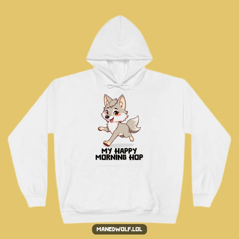Cozy Funny Maned Wolf Trot Hoodie: Warmth Meets Whimsical Humor
