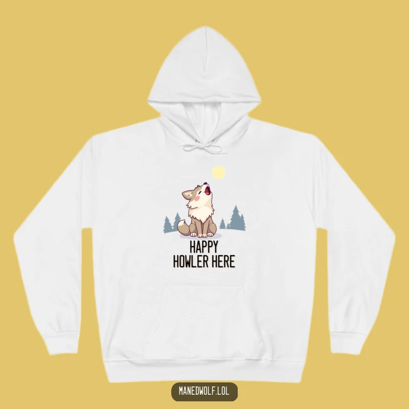 Cozy Kawaii Maned Wolf Hoodie - Happy Howl Funny Warm Gift