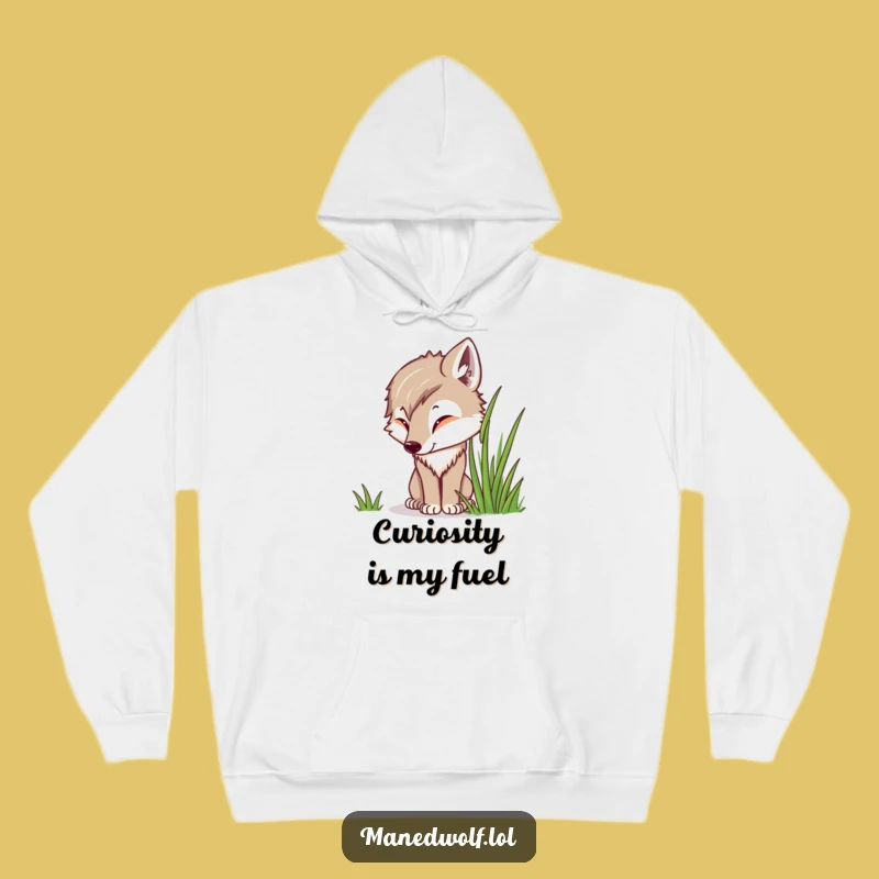 Funny Kawaii Maned Wolf Hoodie, Cozy Curious Wolf Sweatshirt, Great Nature Gift