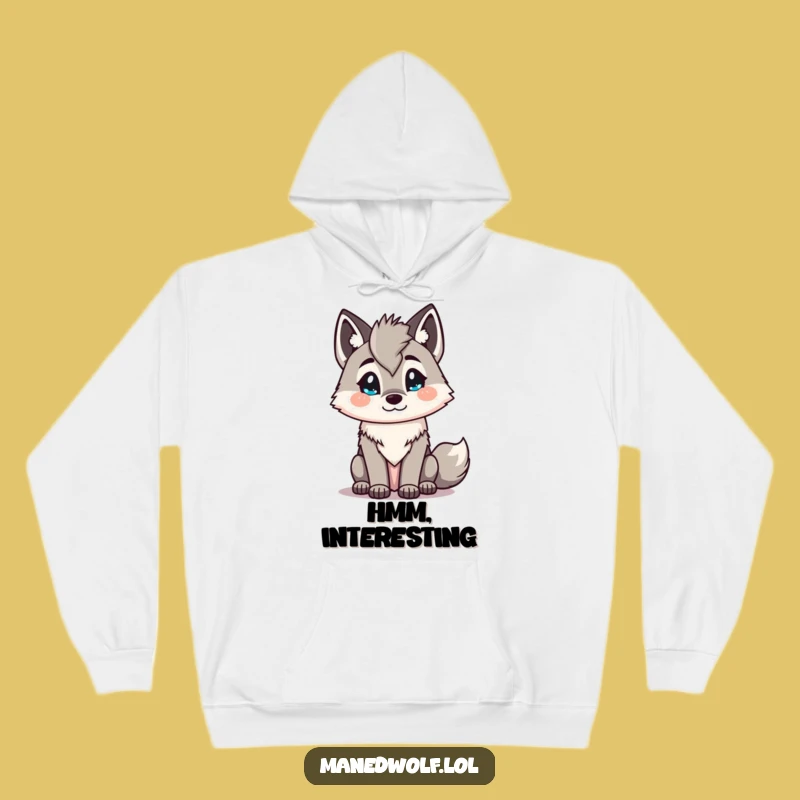 Funny Kawaii Maned Wolf Hoodie: Cozy Inquisitive Head Tilt