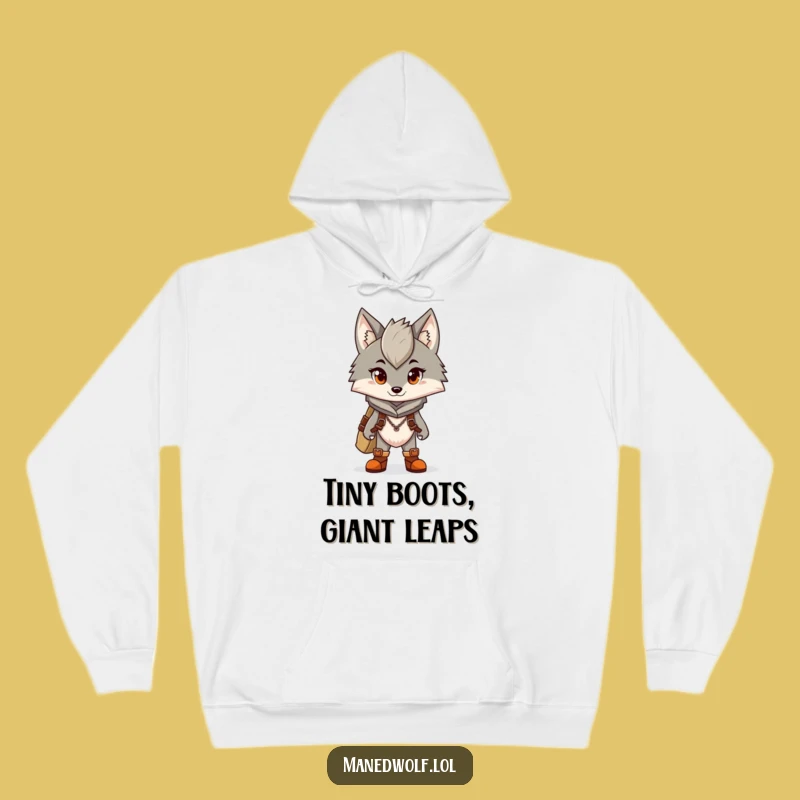 Funny Maned Wolf Adventure Hoodie: Ready to Explore, Cozy Humorous Gift for Travelers