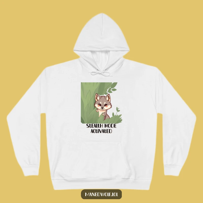 Funny Maned Wolf Hoodie: Cozy Mystery, Bush Dweller Design, Hilarious Nature Gift