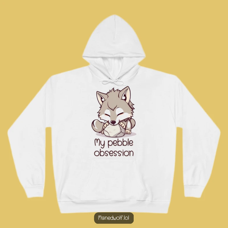 Funny Maned Wolf Stone Nudge Hoodie: Cozy Playfulness & Adventure!