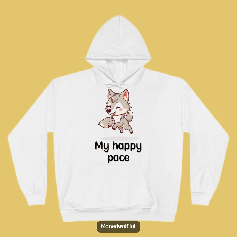 Cozy Funny Kawaii Maned Wolf Hoodie: Bouncy Trot Warmth and Happiness