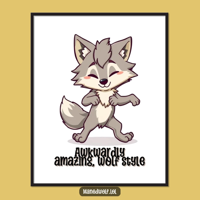 Free Printable Wall Art: Awkward Maned Wolf Dance Moves Decor!