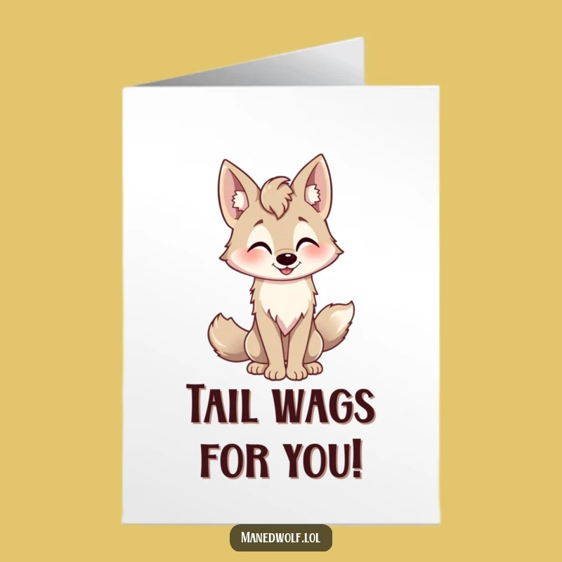 Free Printable Congrats Card: Playful Maned Wolf - Happy Nod, Funny Downloadable Gift