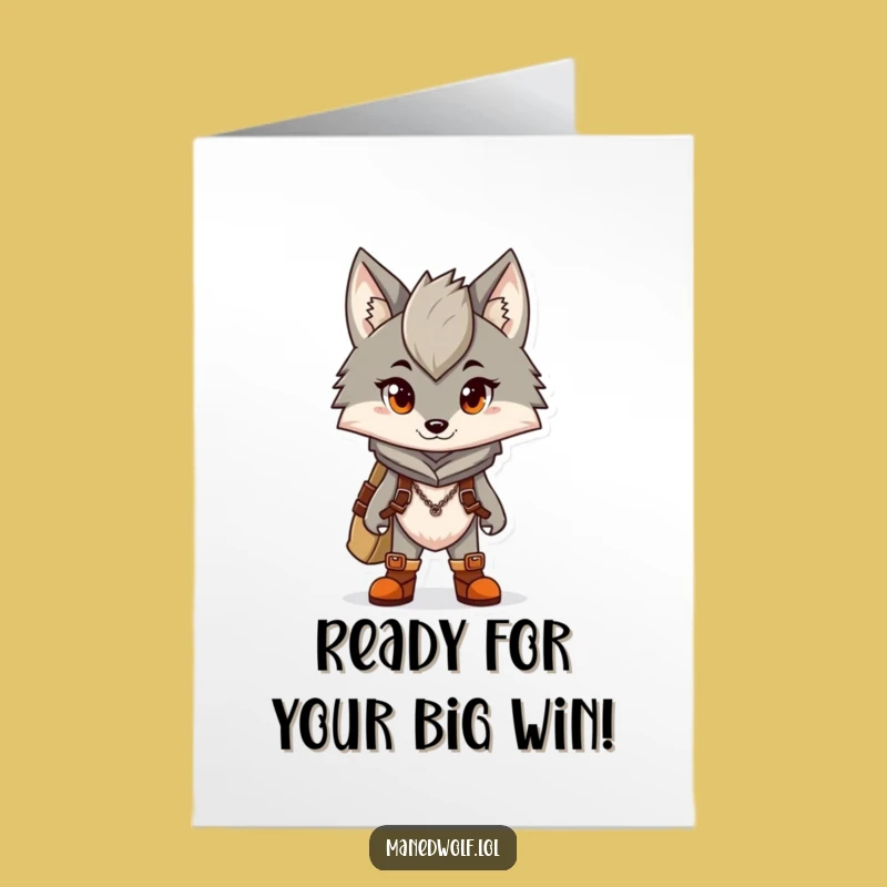 Humorous Free Printable Congrats Card: Wolf's Adventure Awaits - DIY Gift