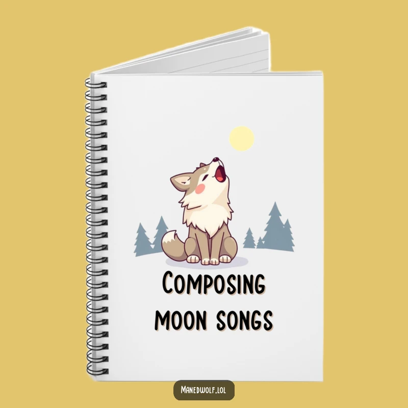 Kawaii Maned Wolf Notebook - Jot Down Happy Melodies