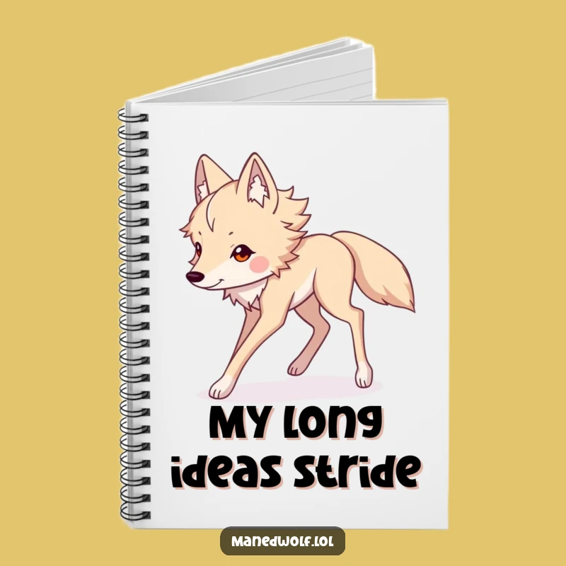 Funny Kawaii Maned Wolf Notebook: Jot Down Ideas with Long Legs
