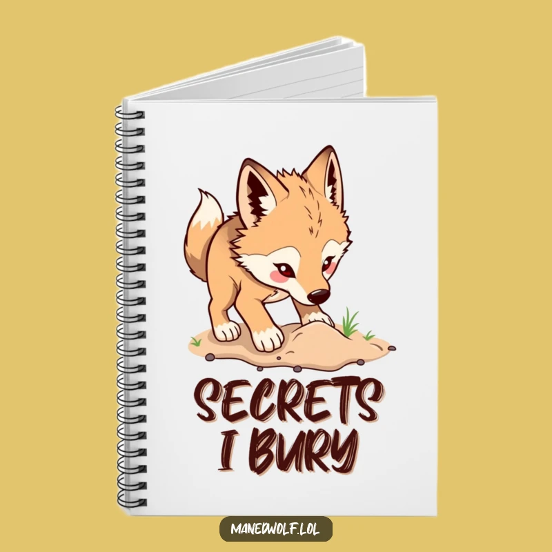 Funny Maned Wolf Digging Notebook: Jot Down Your Energetic Ideas!