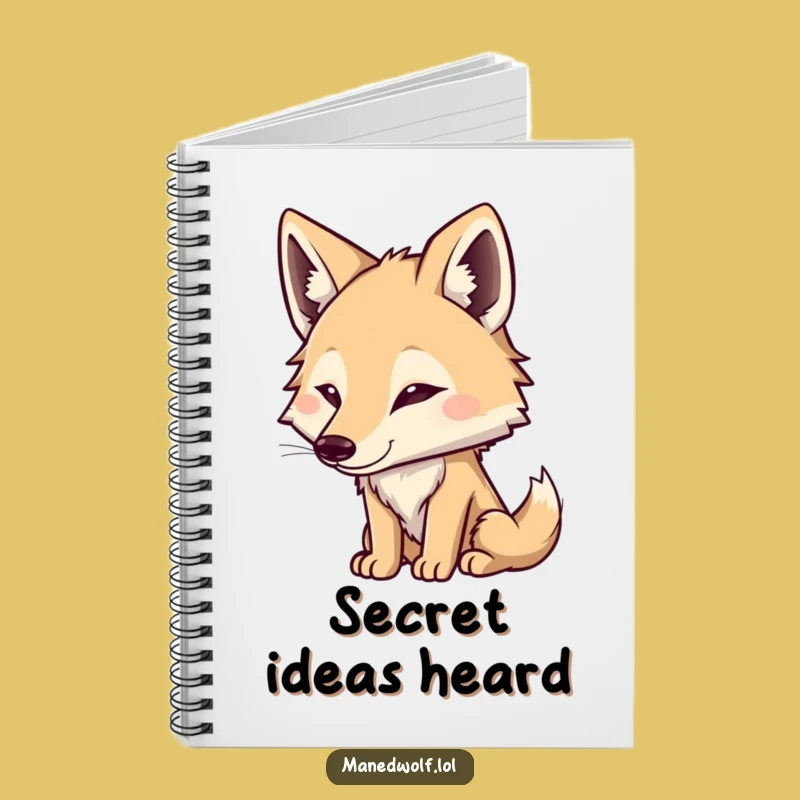 Funny Maned Wolf Listening Notebook: Jot Down Every Detail