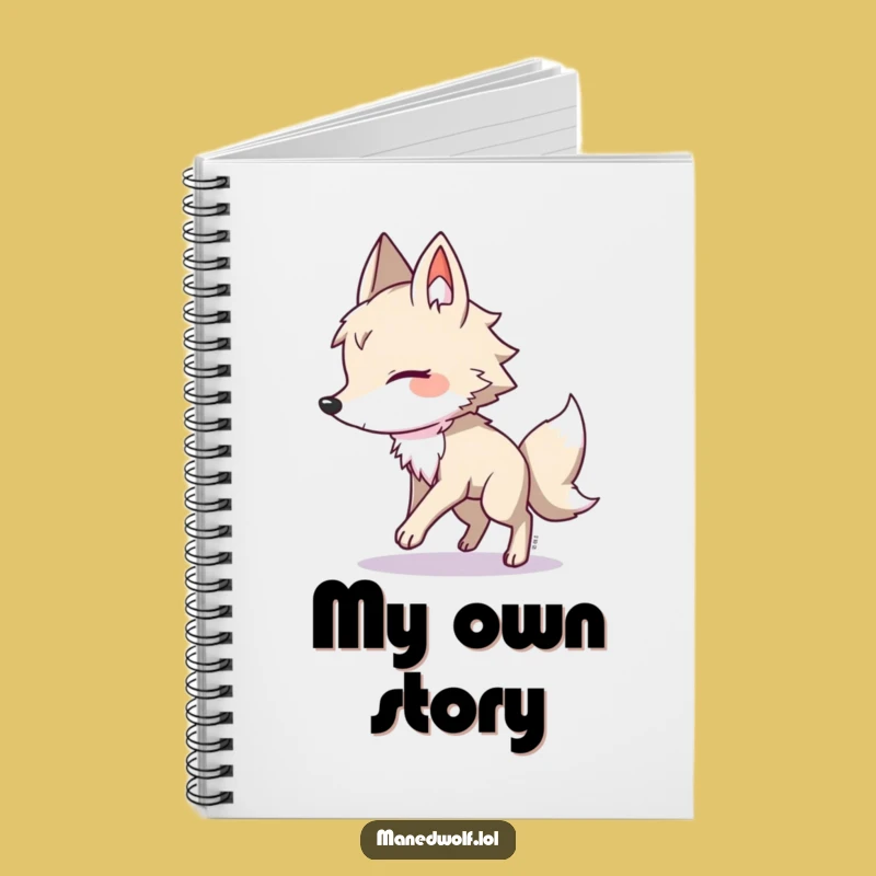 Funny Maned Wolf Shadow Chase Notebook - Jot Down Fun, Hilarious Gift