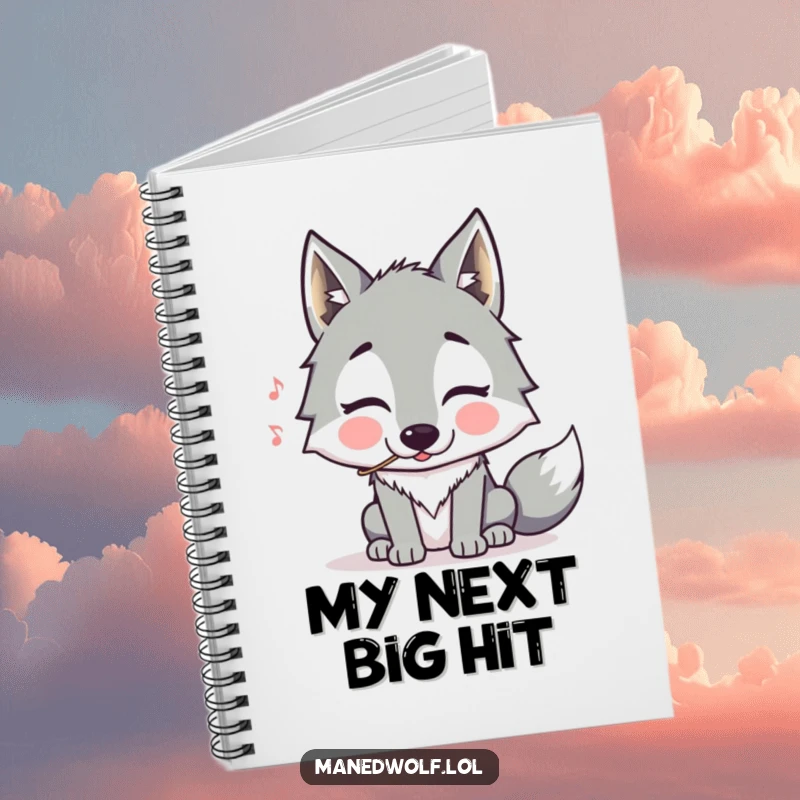 Funny Maned Wolf Notebook: A charming maned wolf with puffed cheeks hilariously attempting to whistle, ready to capture your notes.