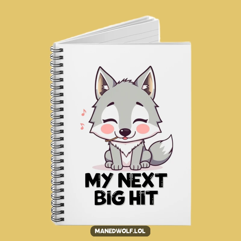 Funny Maned Wolf Whistling Notebook: Jot Down Jokes and Ideas, Perfect Gift