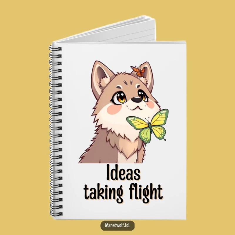 Funny Surprised Maned Wolf Notebook - Jot Down Ideas with a Grin