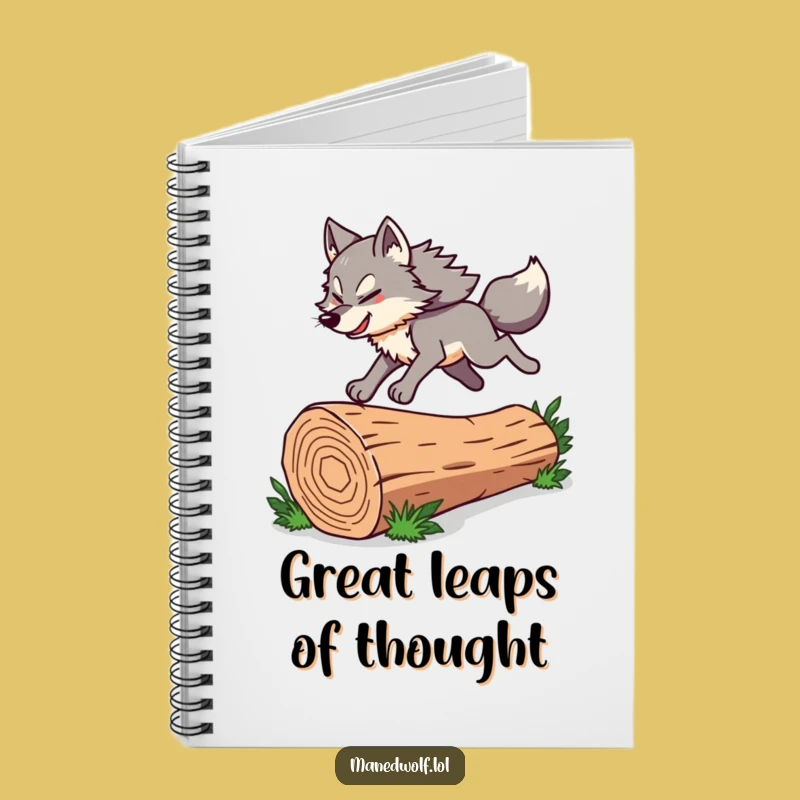 Funny Maned Wolf Notebook: Energetic Ideas, Journaling Fun Gift!