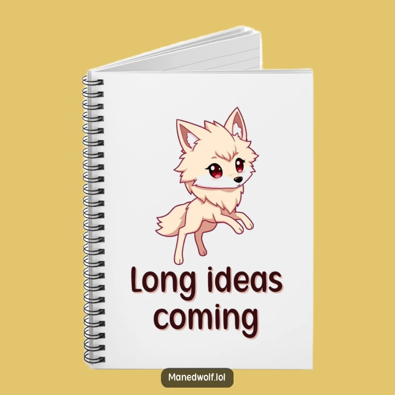Kawaii Maned Wolf Long Legs Notebook: Write with Cute, Funny Flair