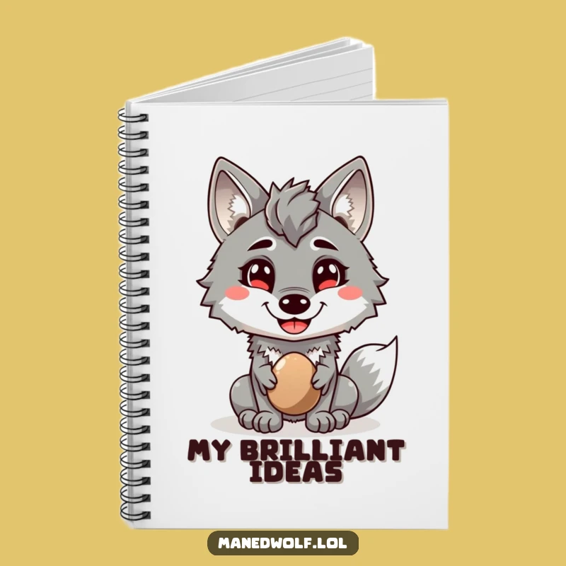Funny Maned Wolf Notebook: Pebble Journal, Perfect Funny Gift for Writers & Thinkers!
