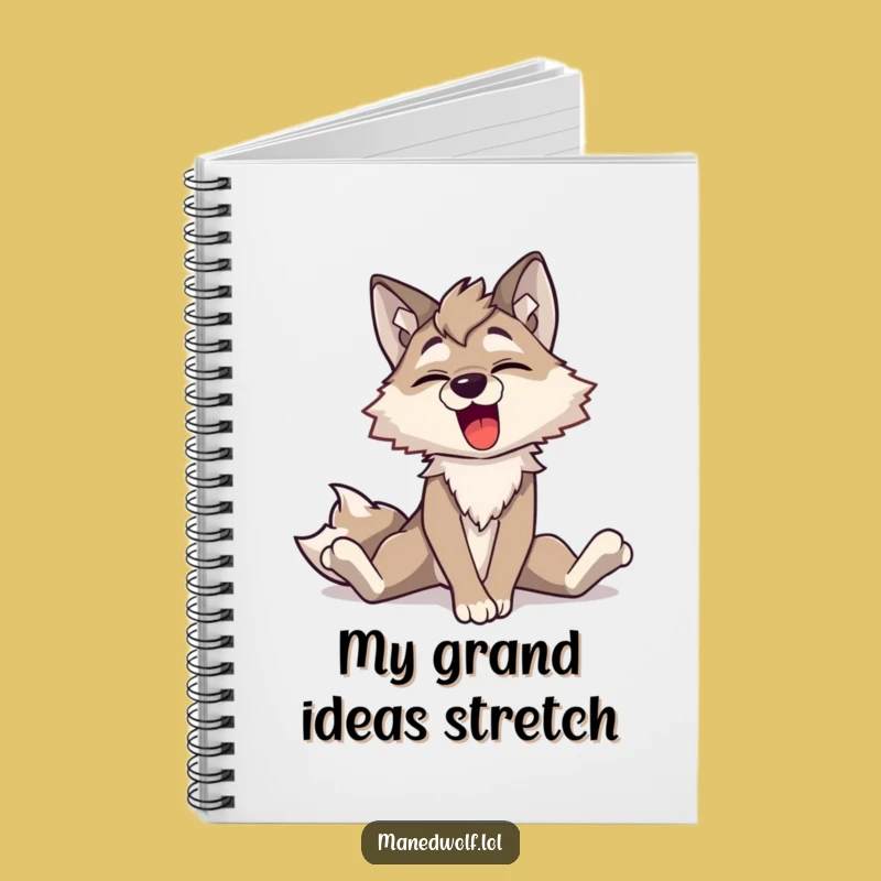 Funny Maned Wolf Yawn Notebook - Journal Your Thoughts with This Hilarious Animal Cover