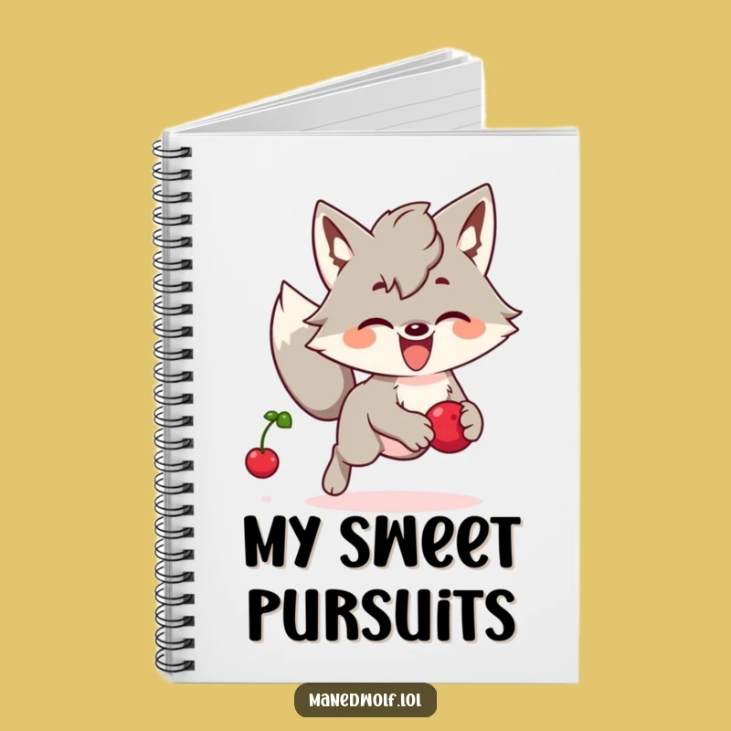 Funny Kawaii Maned Wolf Notebook: Playful Chase Notes, Ideal Humorous Gift