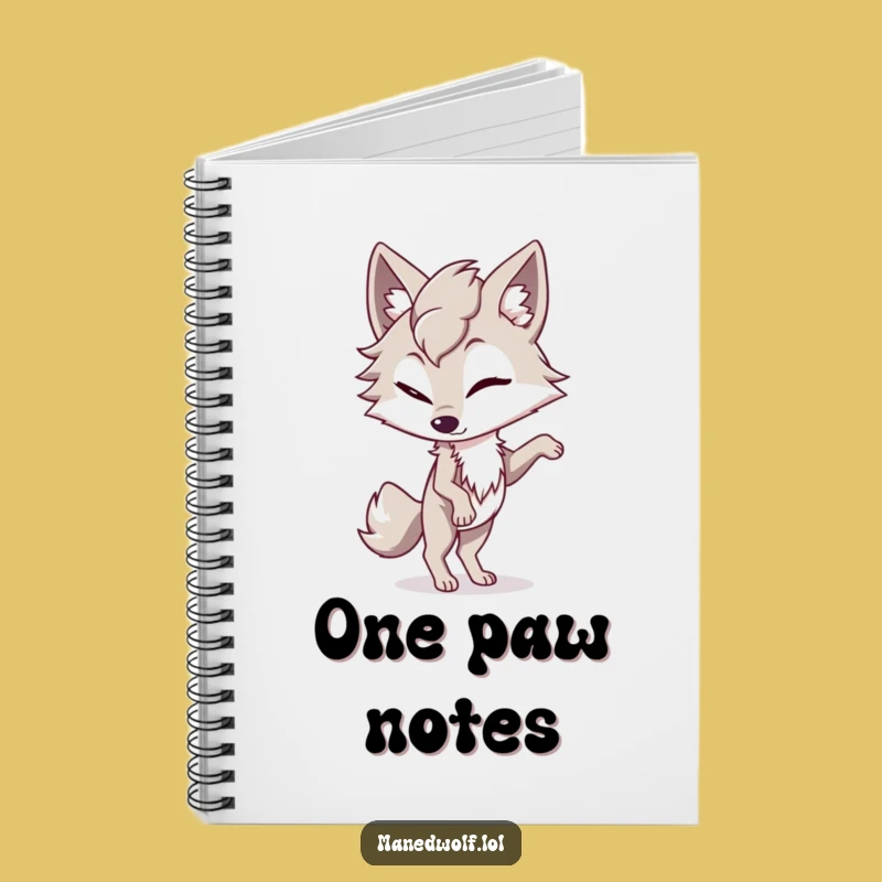 Playful Maned Wolf Wink Notebook: Jot Down Ideas with a Smile
