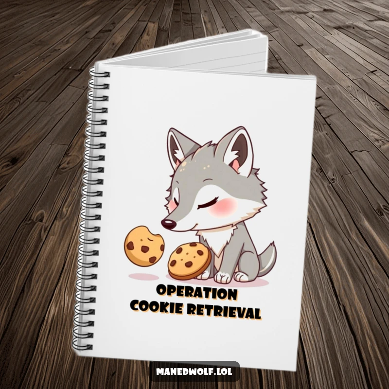 Funny Maned Wolf Notebook: Maned wolf humorously poised to reach a cookie, inspiring funny thoughts and creative writing.